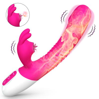 ExotiKiss A3 - Şarjlı Akıllı Isıtmalı Güçlü Titreşimli ve Dil Hareketli G-Spot ve Klitoris Uyarıcı Yapay Penis Rabbit Vibratör