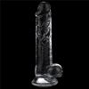 19 CM Yeni Nesil Güçlü Vantuzlu Şeffaf Dildo Penis - Flawless Clear Dildo