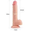 22 CM Yumuşak Dokulu Çift Katmanlı Platin Silikon Realistik Penis - Dual layered Platinum Silicone Cock