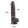 24 CM Hareketli Deri Ultra Yumuşak Çift Katmanlı Zenci Penis - Sliding Skin Dual Layer Dong