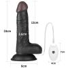 Belden Bağlamalı Titreşimli Ultra Yumuşak Gerçekçi Et Dokulu Realistik Zenci Vibratör Dildo