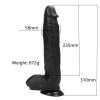 ExotiKiss BIG SIZE Dildo Gerçekçi Et Dokusunda Büyük Boy Realistik Zenci Penis 31 CM