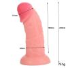 ExotiKiss BIG SIZE Dildo Gerçekçi Et Dokusunda Testissiz Çok Kalın Realistik Penis 22 CM