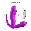 Cute M6 - Şarjlı Uzaktan Kumandalı Isıtmalı G-Spot ve Klitoris Emiş Uyarıcı Giyilebilir 3 in 1 Yapay Penis Anal Vibratör