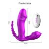 Cute M6 - Şarjlı Uzaktan Kumandalı Isıtmalı G-Spot ve Klitoris Emiş Uyarıcı Giyilebilir 3 in 1 Yapay Penis Anal Vibratör