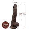 Foreskin Perfection Dildo 23 CM - Çift Katmanlı Gerçekçi Kayar Deri Ultra Yumuşak Realistik Zenci Yapay Penis Vibrator