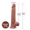 Foreskin Perfection Dildo 22.5 CM - Çift Katmanlı Gerçekçi Kayar Deri Ultra Yumuşak Realistik Melez Yapay Penis Vibrator