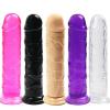 ExotiKiss JELLY CLEAR Ultra Yumuşak Dokulu Dildo Testissiz Jel Dokulu Realistik Penis 22 CM - Şeffaf