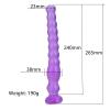 LIFELIKE VIBE Ultra Realistik Dokulu Boğumlu Anal Butt Plug 27 CM - Mor