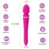 MASSAGE STICK Çift Taraflı Kullanılabilir G-Spot Uyarıcı ve Klitoris Masaj Vibratör - Pembe