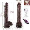 Exotikiss Master Perfection Dildo Derek - Isıtmalı İleri Geri Hareketli ve Rotasyonlu Gerçekçi Damarlı Zenci Yapay Penis Vibrator