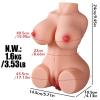 Exotikiss Premium Torso Masturbator Diana - Realistik Manken Anal Vajinal 2 in 1 Titreşimli Suni Vajina