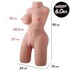 Exotikiss Premium Torso Masturbator Kate - Büyük Boy Realistik Manken Anal Vajinal 2 in 1 Titreşimli Suni Vajina