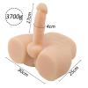 Exotikiss Premium Torso Masturbator Rock - Anal Girişli 17 CM Yapay Penisli Erkek Realistik Yarım Vücut Manken