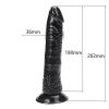 PRETTY BOY Dildo Jel Dokulu Testissiz Yumuşak Penis 20 CM - Black