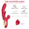 PRIME TOYS Chicy Titreşimli İleri Geri ve Aşağı Yukarı Dil Hareketli Klitoris Emişli 4 in 1 Vibratör