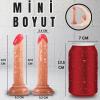 UNIQUE Realistik Dokuda Mini Dildo Vantuzlu Gerçekçi Yapay Penis 14 CM