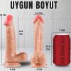 UNIQUE Realistik Dokuda Damarlı Dildo Vantuzlu Gerçekçi Yapay Penis 18 CM