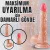 UNIQUE Realistik Dokuda Damarlı Dildo Vantuzlu Gerçekçi Yapay Penis 20 CM