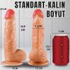 UNIQUE Realistik Dokuda Kalın Damarlı Dildo Vantuzlu Gerçekçi Yapay Penis 20 CM