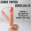 UNIQUE Realistik Dokuda Damarlı Kalın Dildo Vantuzlu Gerçekçi Yapay Penis 23 CM