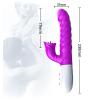 ExotiKiss V40 - Şarjlı Akıllı Isıtma Özellikli Dil Hareketli Güçlü Titreşimli G-Spot ve Klitoris Uyarıcı 2 in 1 Yapay Penis Rabbit Vibratör