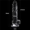 19 CM Yeni Nesil Güçlü Vantuzlu Şeffaf Dildo Penis - Flawless Clear Dildo