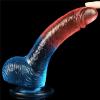 Exotikiss 20 CM Anal Vajinal Kullanım Yumuşak Dokulu Jel Penis - Dazzle Studs