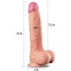 25 CM Yumuşak Dokulu Çift Katmanlı Realistik Penis - Dual Layered Platinum Silicone Cock