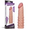 4 CM Dolgulu Gerçekçi Ten Doku Penis Kılıfı - Pleasure X-Tender