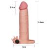 7.5 CM Dolgulu Gerçekçi Ten Doku Titreşimli Penis Kılıfı - Pleasure X-Tender