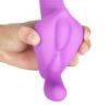 CHARM Uyarıcı Tamponlu Ultra Yumuşak Çift Taraflı Kemerli Silikon Dildo Penis - Mor