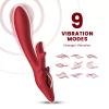 DRAGON Manyetik Şarjlı Ultra Güçlü Titreşimli 2 in 1 Lüks Rabbit Vibratör