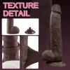 Foreskin Perfection Dildo 23 CM - Çift Katmanlı Gerçekçi Kayar Deri Ultra Yumuşak Realistik Zenci Yapay Penis Vibrator