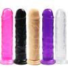 JELLY CLEAR Ultra Yumuşak Dokulu Dildo Testissiz Jel Dokulu Realistik Penis 20 CM - Ten Rengi