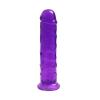 ExotiKiss JELLY CLEAR Ultra Yumuşak Dokulu Dildo Testissiz Jel Dokulu Realistik Penis 20 CM - Mor