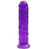 ExotiKiss JELLY CLEAR Ultra Yumuşak Dokulu Dildo Testissiz Jel Dokulu Realistik Penis 22 CM - Mor