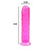 ExotiKiss JELLY DILDO Ultra Yumuşak Dokulu Dildo Testissiz Jel Dokulu Realistik Penis 19 CM - Orta