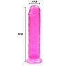 ExotiKiss JELLY DILDO Ultra Yumuşak Dokulu Dildo Testissiz Jel Dokulu Realistik Penis 20 CM - Büyük