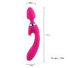 LEBOOM Çift Taraflı Klitoris ve G-Spot Uyarıcı Wand Massager Dildo Vibratör - Pembe