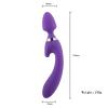 LEBOOM Çift Taraflı Klitoris ve G-Spot Uyarıcı Wand Massager Dildo Vibratör - Pembe