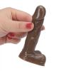 ExotiKiss MINI Dildo Gerçekçi Et Dokusunda Realistik Zenci Penis 11 CM - Brown