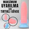 NEON ELITE Glow in the Dark - Karanlıkta Parlayan Tırtıklı Dildo Ultra Yumuşak Realistik Yapay Penis 