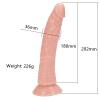 ExotiKiss PRETTY BOY Dildo Jel Dokulu Testissiz Yumuşak Penis 20 CM - Flesh