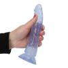 ExotiKiss PRETTY BOY Dildo Jel Dokulu Testissiz Yumuşak Penis 20 CM - Blue