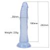 ExotiKiss PRETTY BOY Dildo Jel Dokulu Testissiz Yumuşak Penis 20 CM - Blue