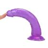 ExotiKiss PRETTY BOY Dildo Jel Dokulu Testissiz Yumuşak Penis 20 CM - Purple