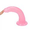 ExotiKiss PRETTY BOY Dildo Jel Dokulu Testissiz Yumuşak Penis 20 CM - Pink