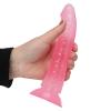 ExotiKiss PRETTY BOY Dildo Jel Dokulu Testissiz Yumuşak Penis 20 CM - Pink