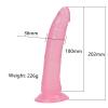 ExotiKiss PRETTY BOY Dildo Jel Dokulu Testissiz Yumuşak Penis 20 CM - Pink